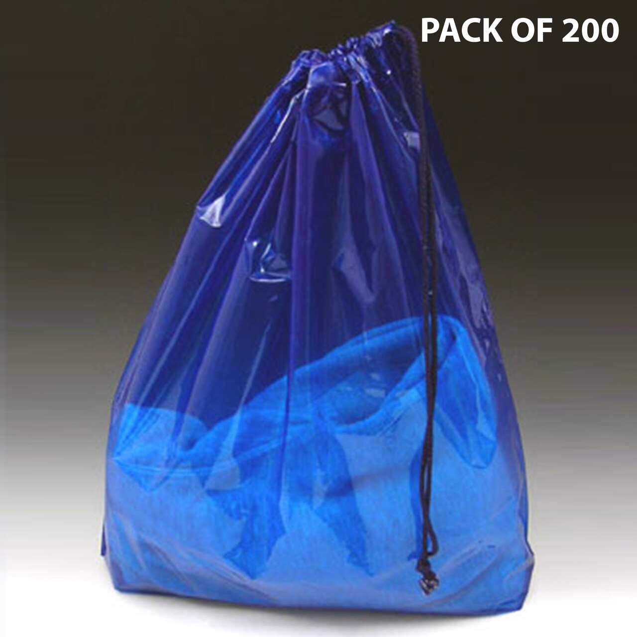 Poly Bag with Single Drawstring 16" x 18" | Crystal-Clear Clarity